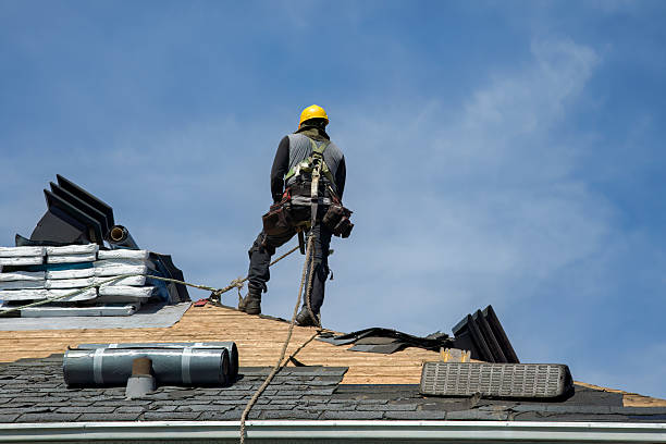 Professional Gutter Installation technician working in Mack, OH
